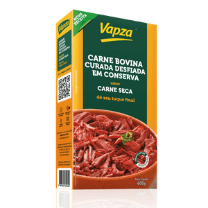 Carne Bovina Curada Desfiada Sabor Carne Seca 400G Vapza