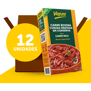 Kit 12 Carnes  Bovina Curada Desfiada   400G Vapza