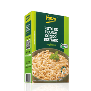 Peito de Frango Cozido Desfiado Orgânico 250G Vapza