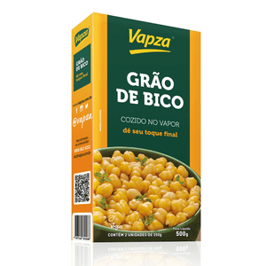 Grão de Bico Cozido no Vapor 500G Vapza