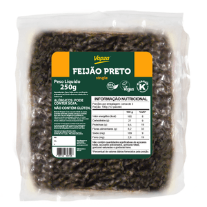 Feijão Preto Cozido no Vapor 250G Single Vapza