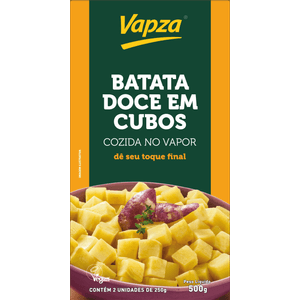 Batata Doce em Cubos Cozida no Vapor 500G Vapza