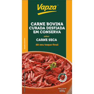 Carne Bovina Curada Desfiada Sabor Carne Seca 400G Vapza