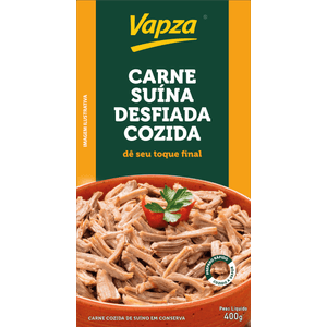 Carne Suína Desfiada Cozida 400G Vapza