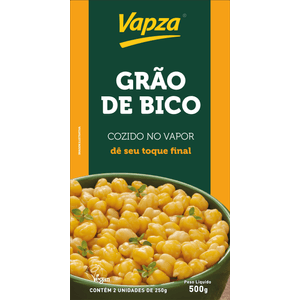 Grão de Bico Cozido no Vapor 500G Vapza