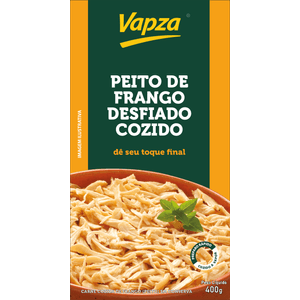 Peito de Frango Desfiado Cozido 400G Vapza