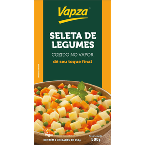 Seleta de Legumes Cozida no Vapor 500G Vapza