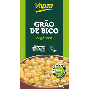 Grão de Bico Orgânico Cozido no Vapor 250G Vapza