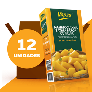 Kit com 12 Mandioquinhas Cozidas no Vapor 500G Vapza