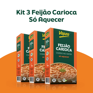 Kit 3 Feijões Carioca 250 Só Aquecer Vapza