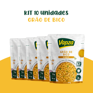 Kit 10 Grãos de Bico 200G Só Aquecer Vapza