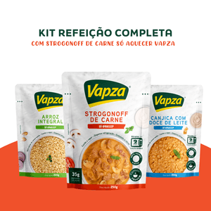 Refeição Completa com Strogonoff de Carne Só Aquecer Vapza