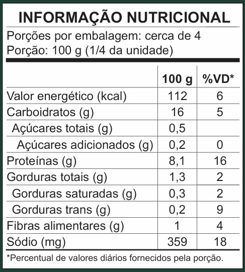 Inf Nutricional Frango Oriental 370g
